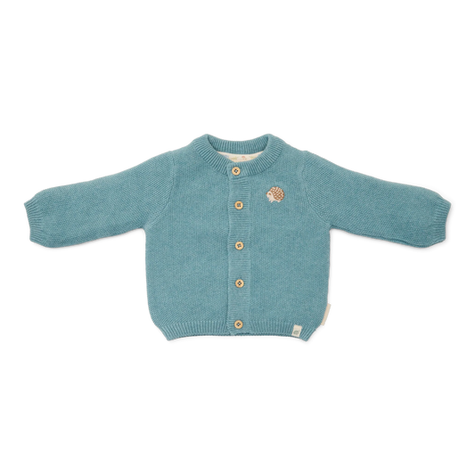 Blaue Strickjacke "Forest Friends" von Little Dutch, Größe 56-74