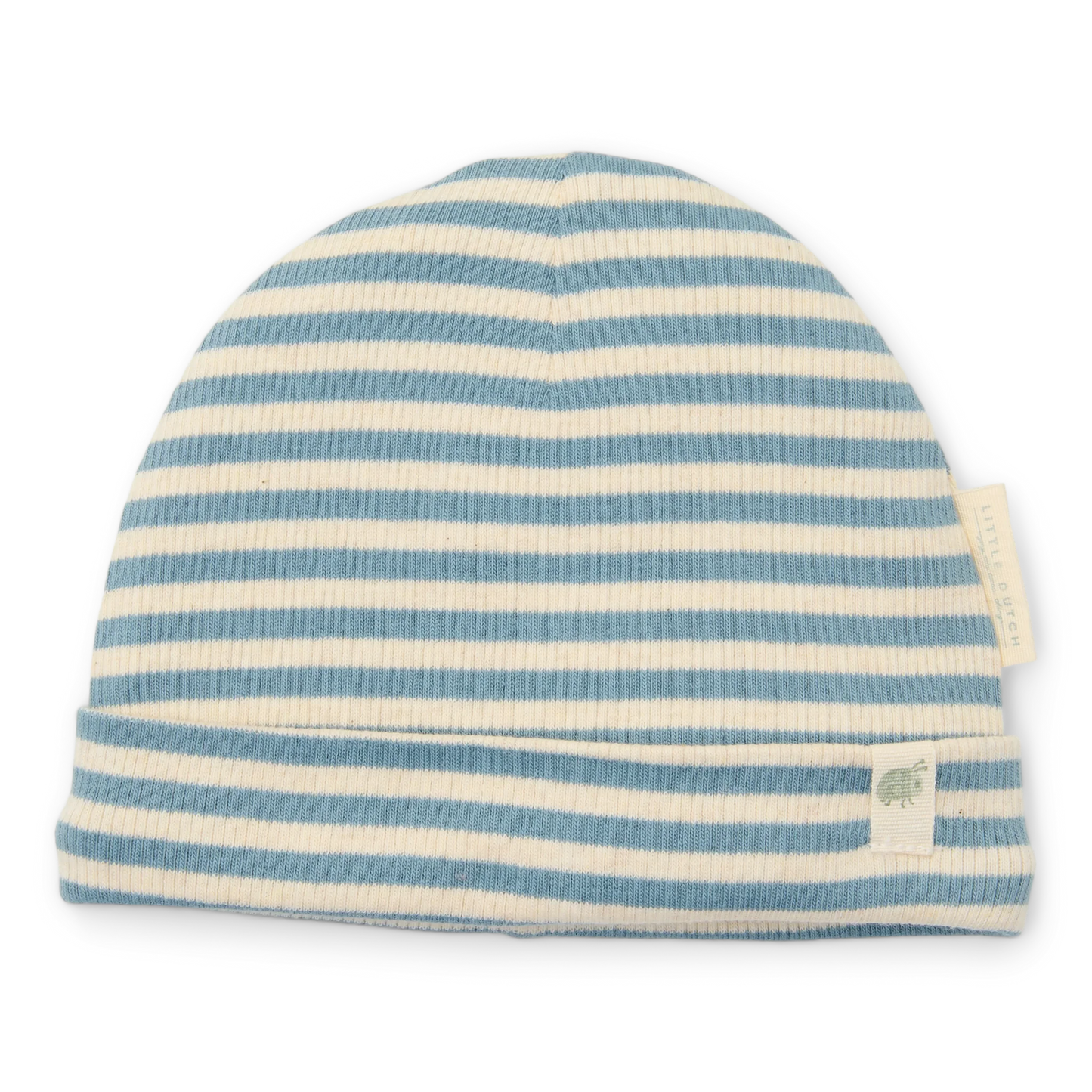 Blau-weiß gestreifte Mütze "Forest Friends" von Little Dutch, 0-6 Monate