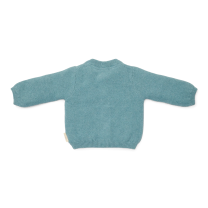 Blaue Strickjacke "Forest Friends" von Little Dutch, Größe 56-74