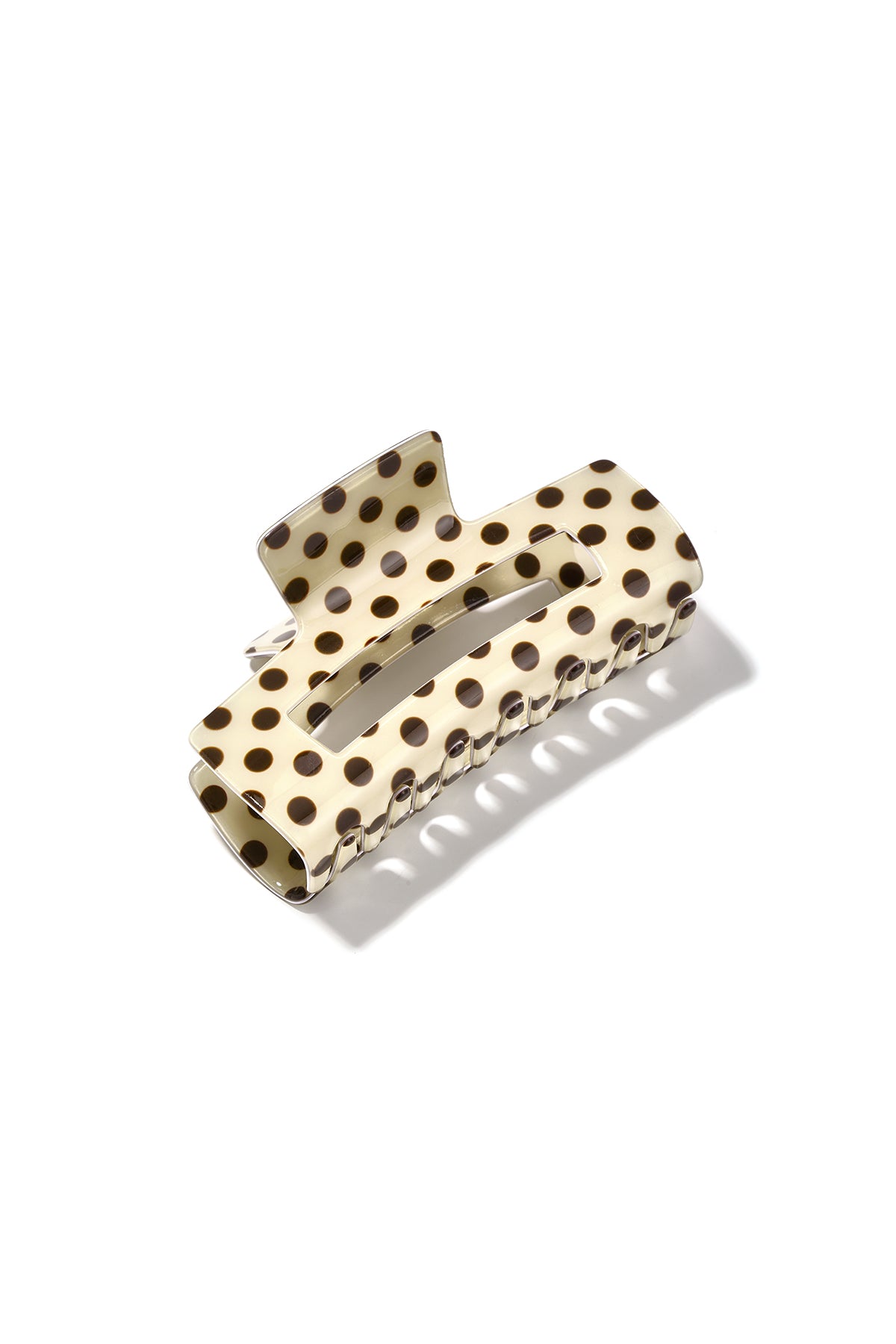 Haarklammer mit Polka Dots, verschiedene Farben – Creme-Braun