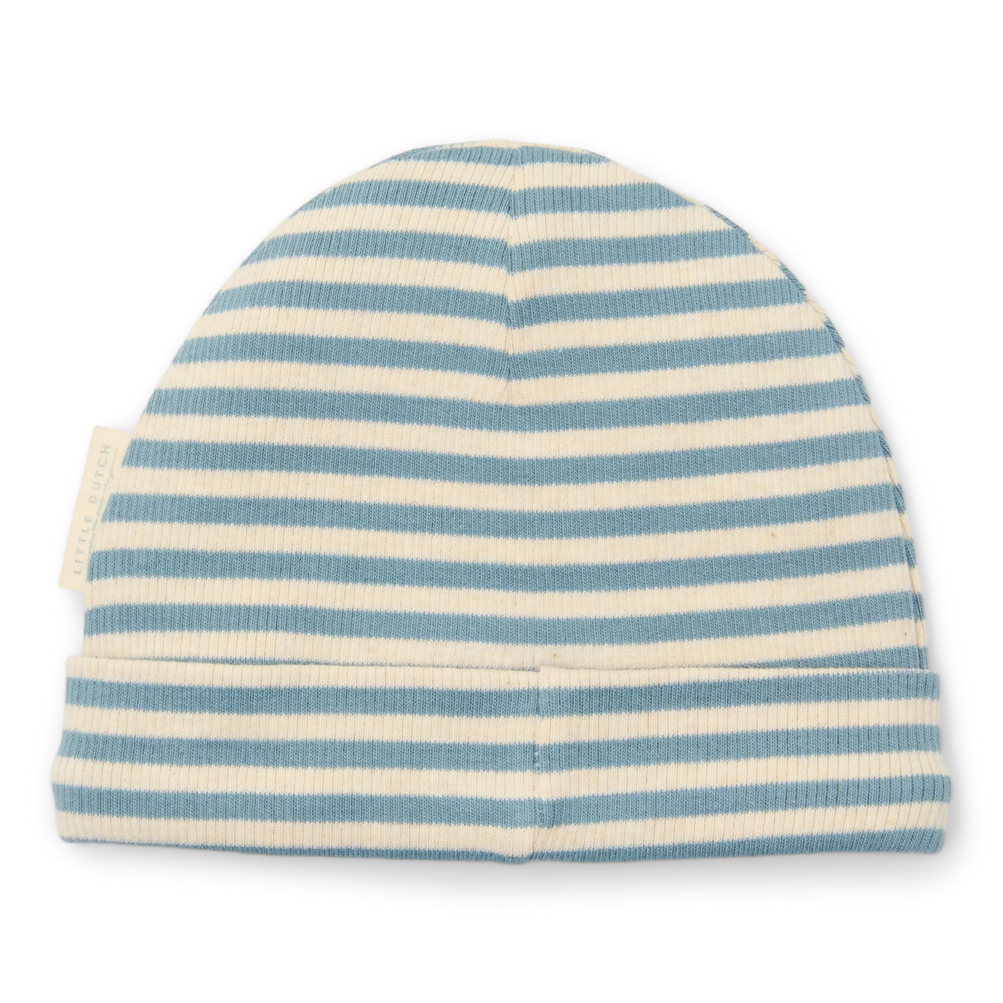 Blau-weiß gestreifte Mütze "Forest Friends" von Little Dutch, 0-6 Monate