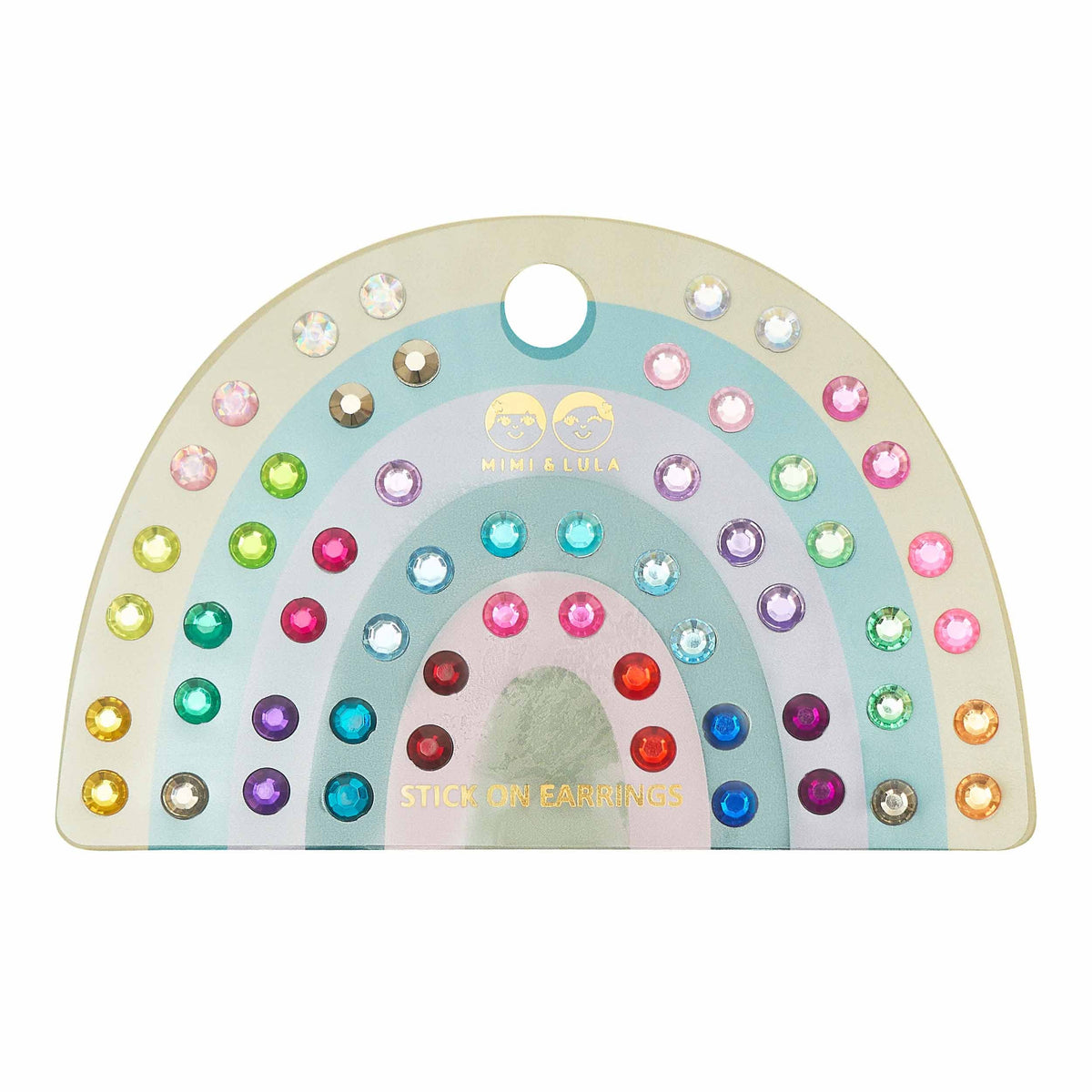 Bunte Glitzer-Klebeohrringe von Mimi & Lula, 30 Paar – Geschenkidee für Kinder zum Geburtstag
