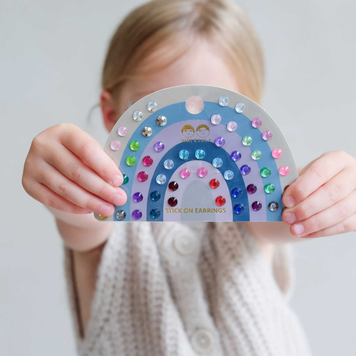 Bunte Glitzer-Klebeohrringe von Mimi & Lula, 30 Paar – kleines Mitbringsel für Mädchen