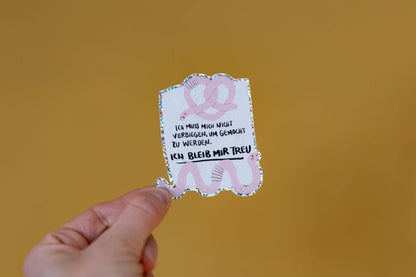 Regenwurm-Glitzersticker "Ich bleib mir treu" von Liesels Wicht