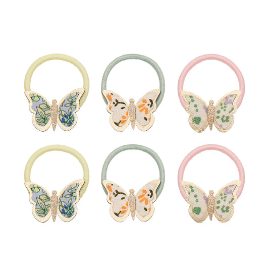 Haargummis mit Schmetterling-Motiv von Mimi & Lula, 6er Set