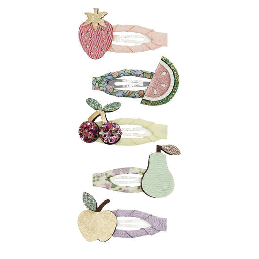 Haarspangen mit Obstsalat-Motiv von Mimi & Lula, 5er Set