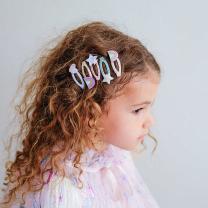Kleine Haarspangen mit Regenbogen-Motiv von Mimi & Lula, 5er Set – kleines Mitbringsel für Mädchen