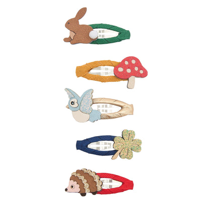 Kleine Haarspangen mit Waldtier-Motiven von Mimi & Lula, 5er Set – Geschenkidee für Kinder zum Geburtstag