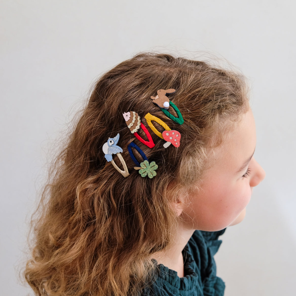 Kleine Haarspangen mit Waldtier-Motiven von Mimi & Lula, 5er Set – Geschenkidee zum Nikolaus und für den Adventskalender