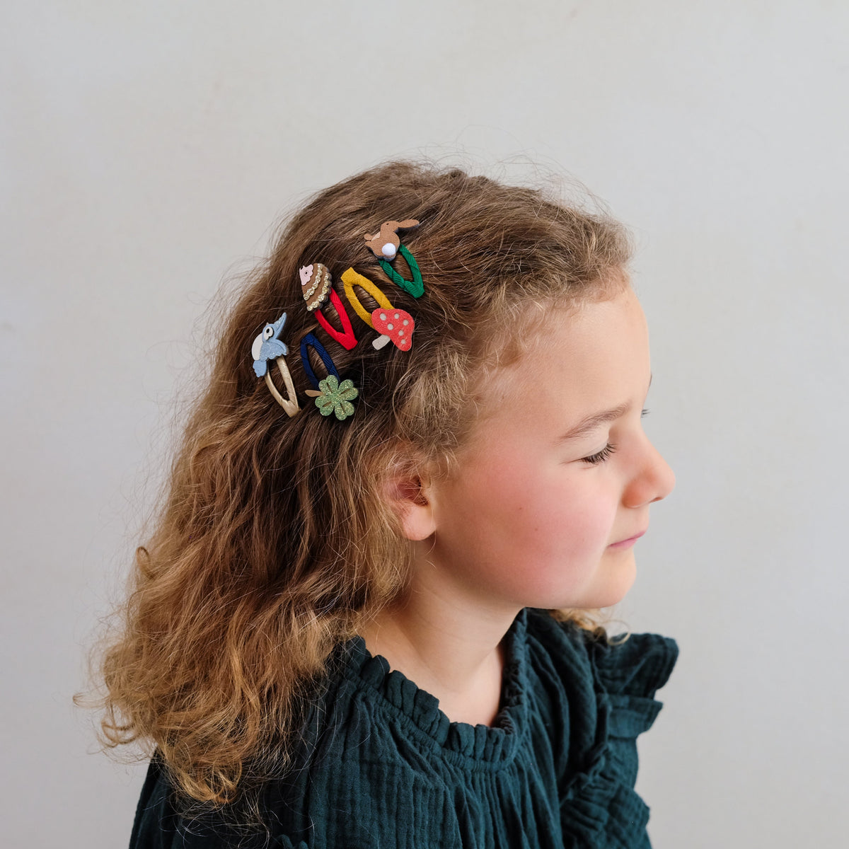 Kleine Haarspangen mit Waldtier-Motiven von Mimi & Lula, 5er Set – kleines Mitbringsel für Mädchen