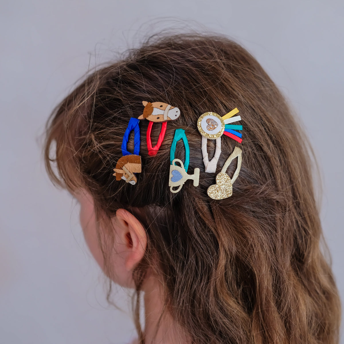 Kleine Haarspangen mit Pony-Motiv von Mimi & Lula, 5er Set – kleines Mitbringsel für Mädchen