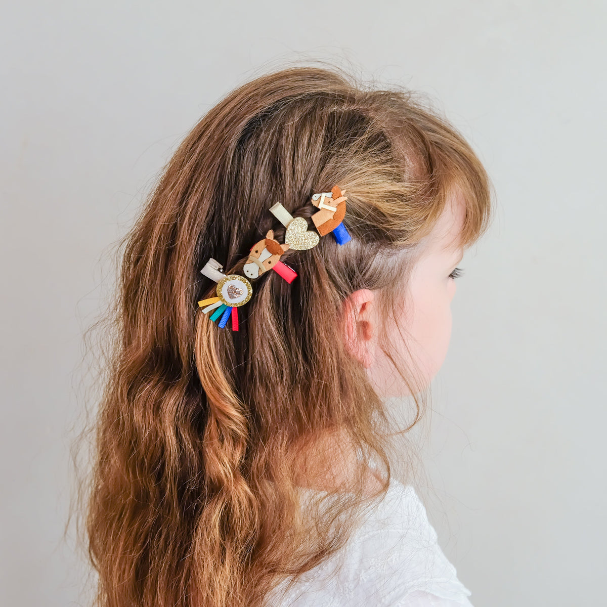 Mini-Haarclips mit Pony-Motiv von Mimi & Lula, 8er Set – kleines Mitbringsel für Mädchen