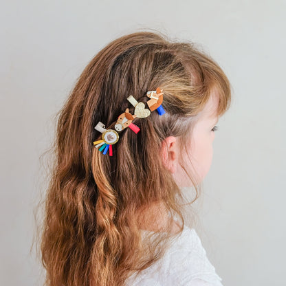 Mini-Haarclips mit Pony-Motiv von Mimi & Lula, 8er Set – kleines Mitbringsel für Mädchen