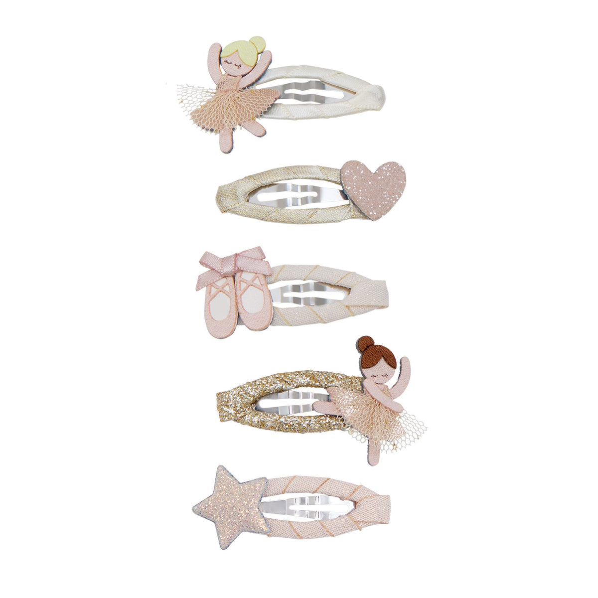 Kleine Haarspangen mit Ballerina-Motiv von Mimi & Lula, 5er Set – Geschenkidee für Kinder zum Geburtstag