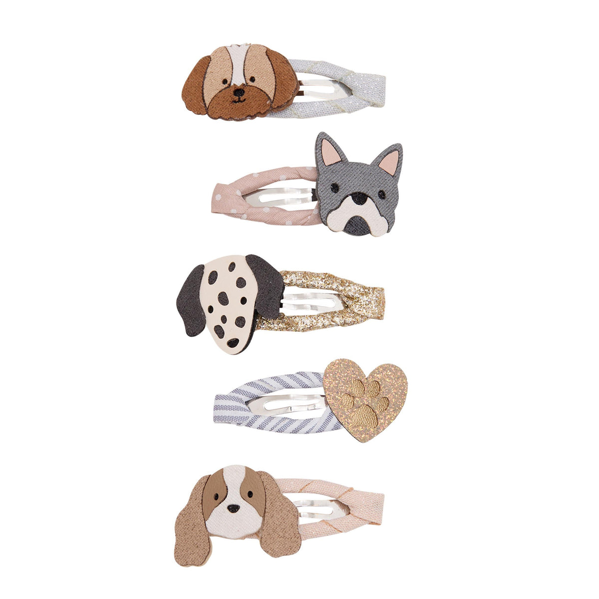 Kleine Haarspangen mit Hunde-Motiv von Mimi & Lula, 5er Set – Geschenkidee für Kinder zum Geburtstag
