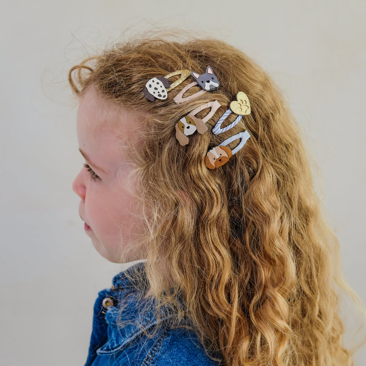 Kleine Haarspangen mit Hunde-Motiv von Mimi & Lula, 5er Set – kleines Mitbringsel für Mädchen