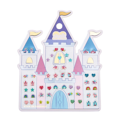 Märchen-Klebeohrringe Rainbow Castle von Mimi & Lula, 25 Paar – Geschenkidee für Kinder zum Geburtstag