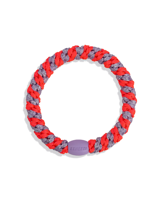 Kknekki Haargummi „Stripe Lilac Neon Pink“ in lila/pink