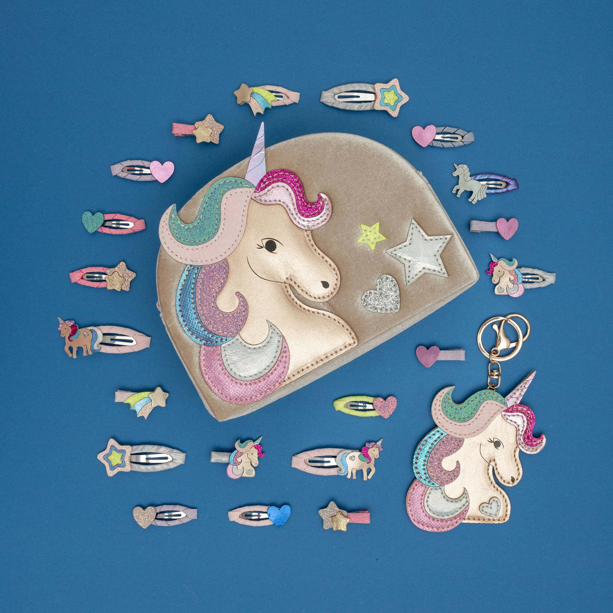 Kinder-Umhängetasche mit Einhorn aus Samt von Mimi & Lula – Geschenk für Kinder zum Nikolaus