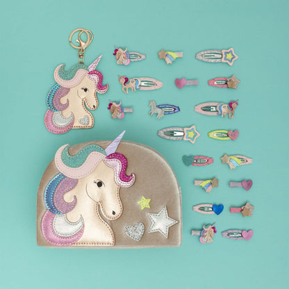 Kinder-Umhängetasche mit Einhorn aus Samt von Mimi & Lula – Geschenkidee für Kinder