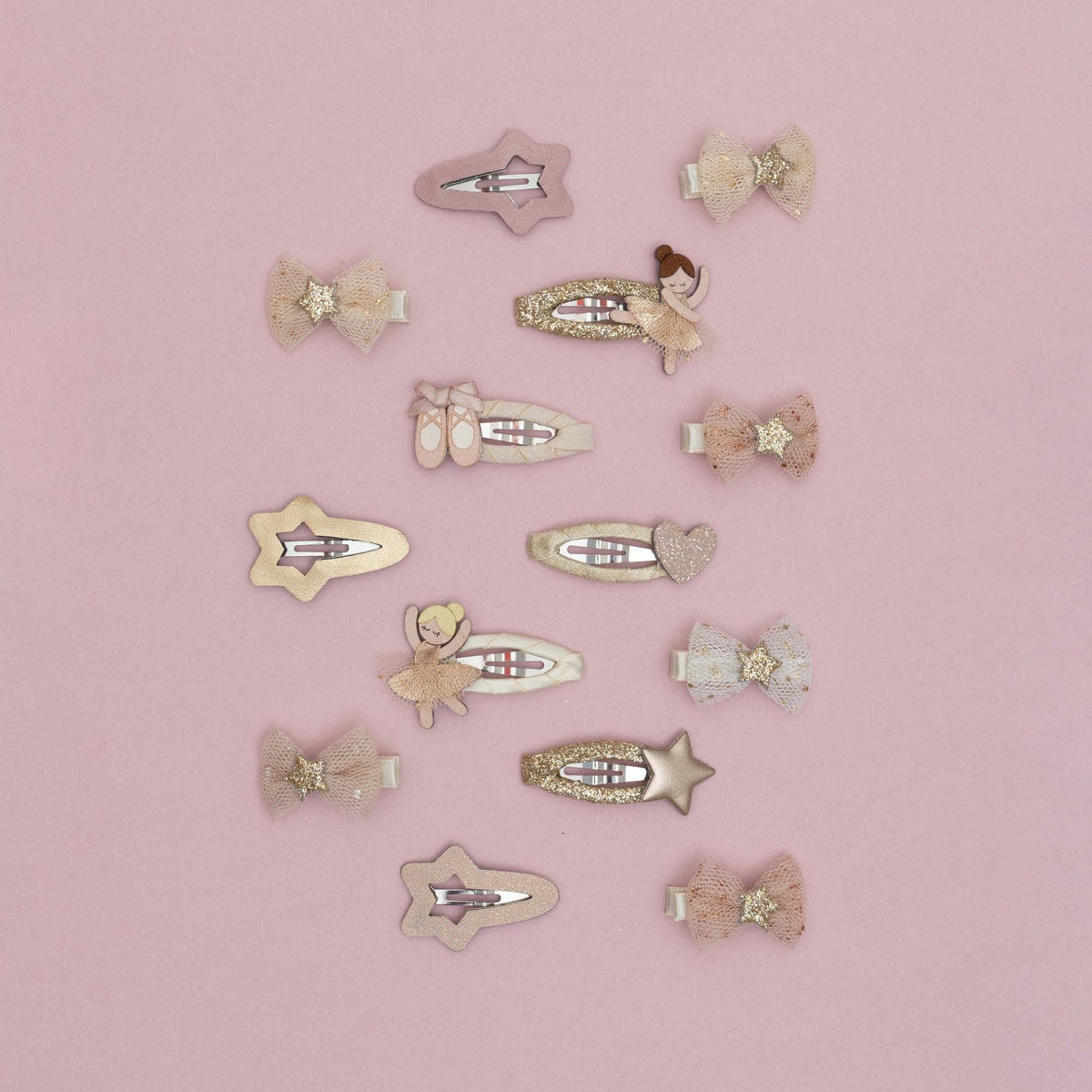 Kleine Haarspangen mit Ballerina-Motiv von Mimi & Lula, 5er Set – kleine Geschenkidee für die Schultüte