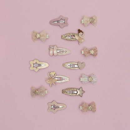 Kleine Haarspangen mit Ballerina-Motiv von Mimi & Lula, 5er Set – kleine Geschenkidee für die Schultüte