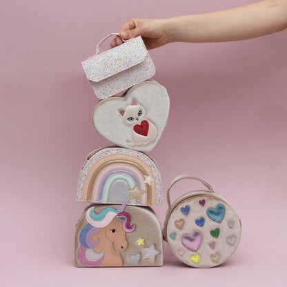 Kinder-Umhängetasche in Regenbogen-Form von Mimi & Lula, Rosa – Geschenkidee für Kinder