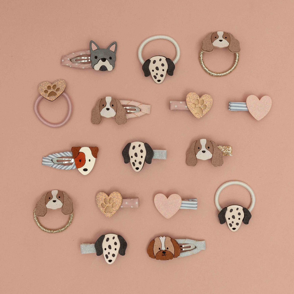 Kleine Haarspangen mit Hunde-Motiv von Mimi & Lula, 5er Set – kleine Geschenkidee für die Schultüte