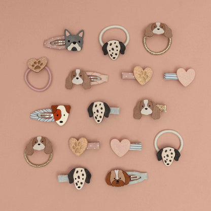 Kleine Haarspangen mit Hunde-Motiv von Mimi & Lula, 5er Set – kleine Geschenkidee für die Schultüte
