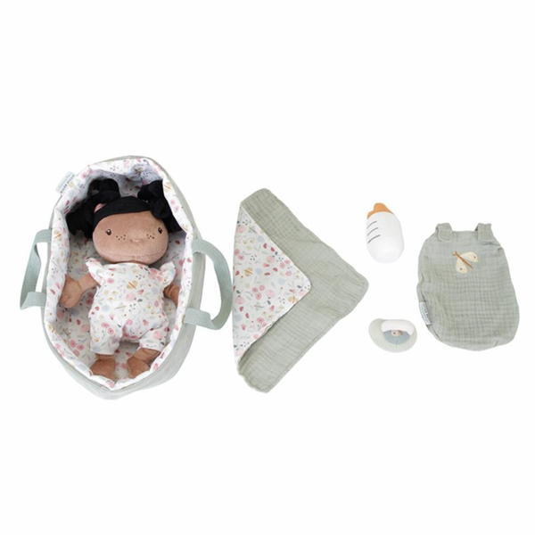 Grünes Puppenset "Evi" mit Zubehör von Little Dutch