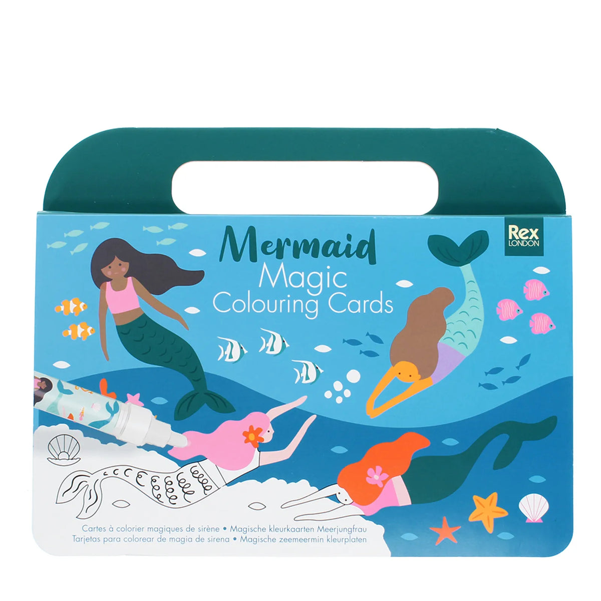 Wasserfarbkarten "Meerjungfrau" - perfekte Beschäftigung für Kinder