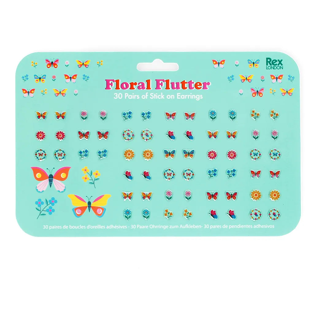 Klebeohrringe „Floral Flutter“  von Rex London, 30 Stück