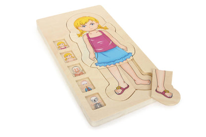 Schichtenpuzzle "Anatomie Mädchen" aus Holz von Small Foot