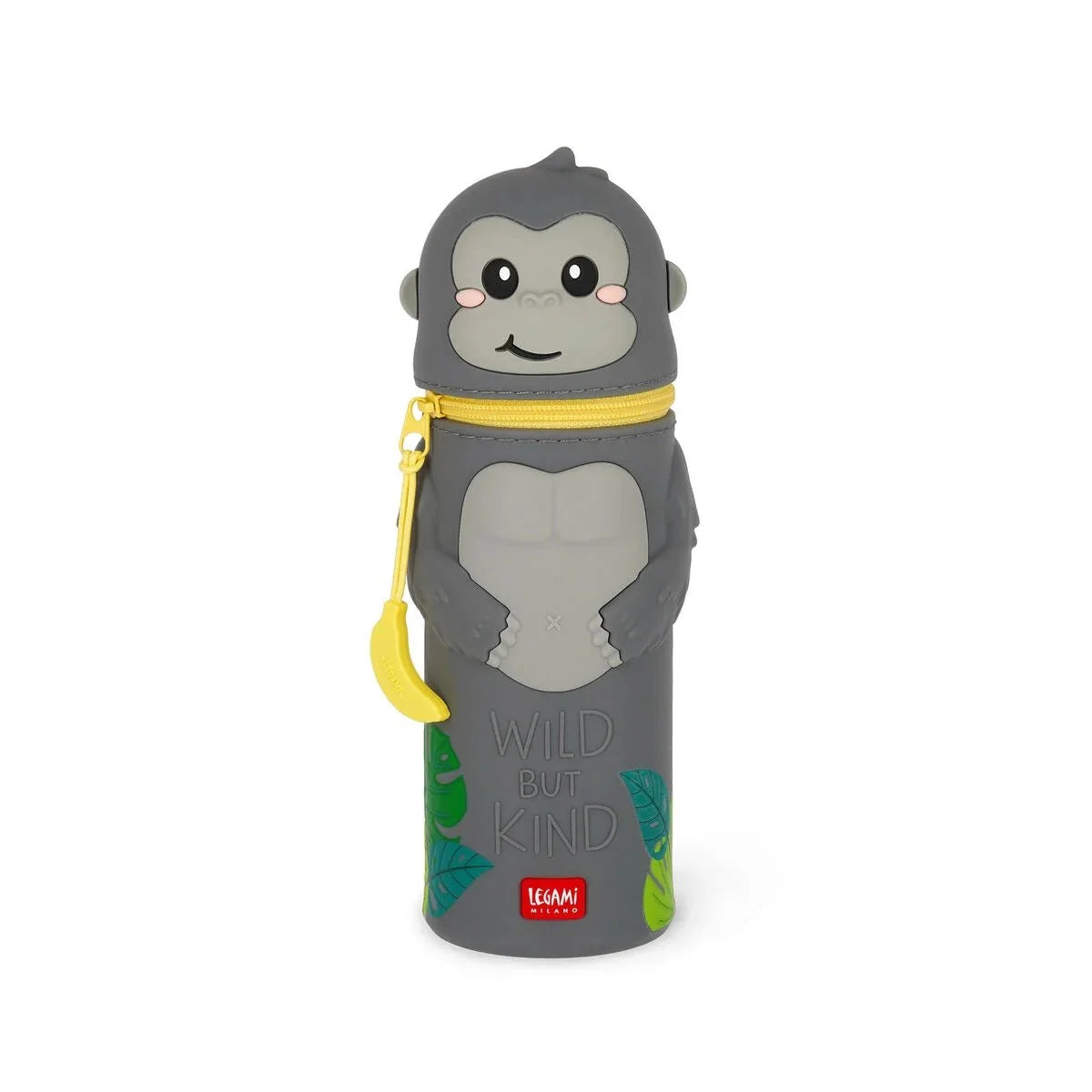 2-in-1 Kawaii Federmäppchen "Gorilla" mit Affen-Motiv von Legami (limitiert)