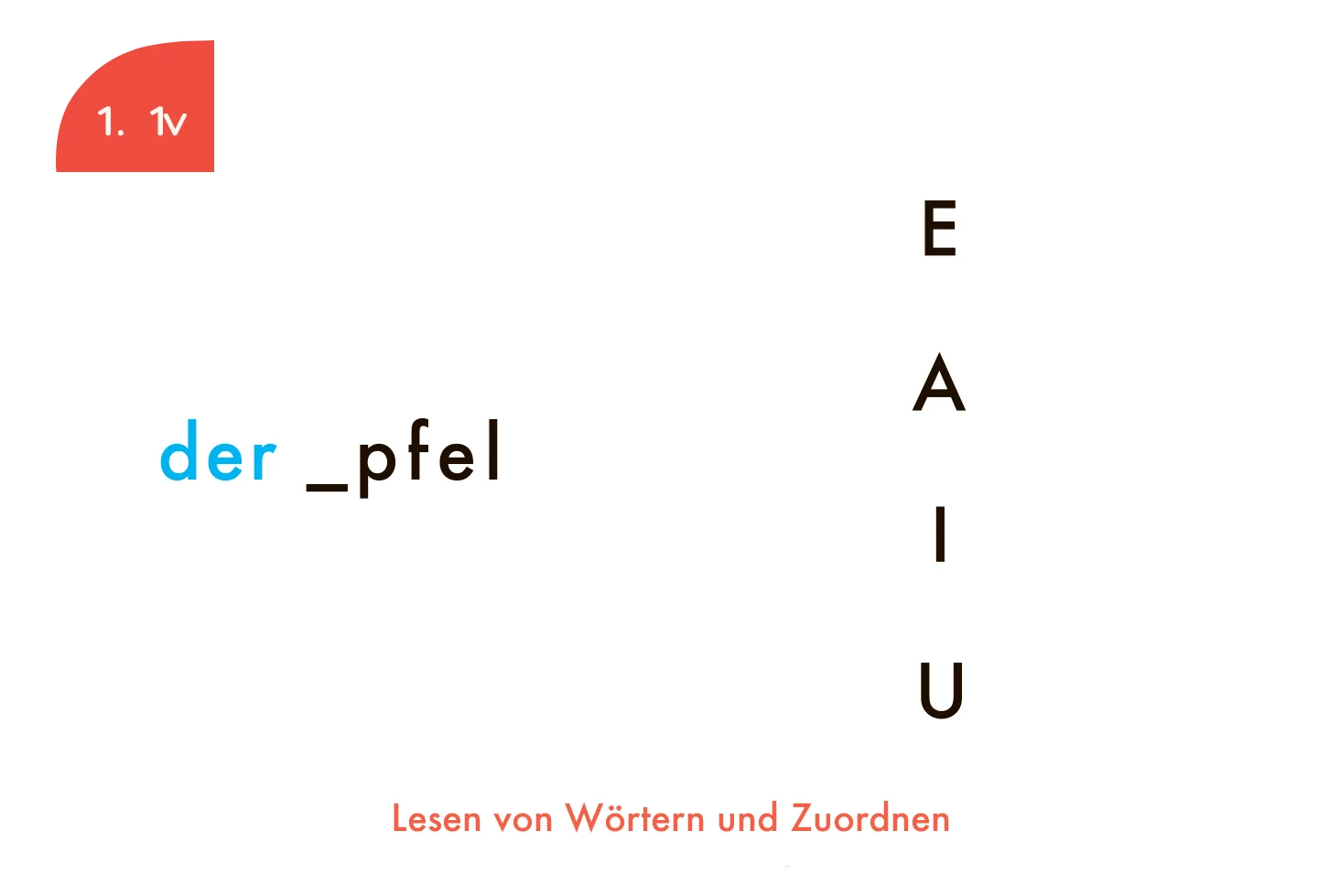 Kartensatz "Lesen von Wörtern und Zuordnen" für den Lochkasten (2. Klasse)