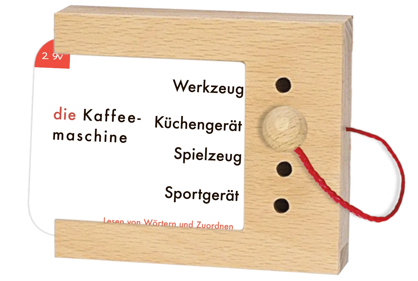 Kartensatz "Lesen von Wörtern und Zuordnen" für den Lochkasten (2. Klasse)