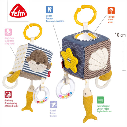 Süßer Aktivitätswürfel mit Otter-Motiv - perfekt zur Geburt