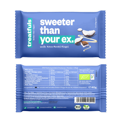 Weiße Schoko Kokosnuss-Mandel Riegel von Treatfuls