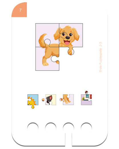 Beispielkarte aus dem Kartensatz "Erste Puzzlespiele" für den Lochkasten – ab 2-3 Jahren