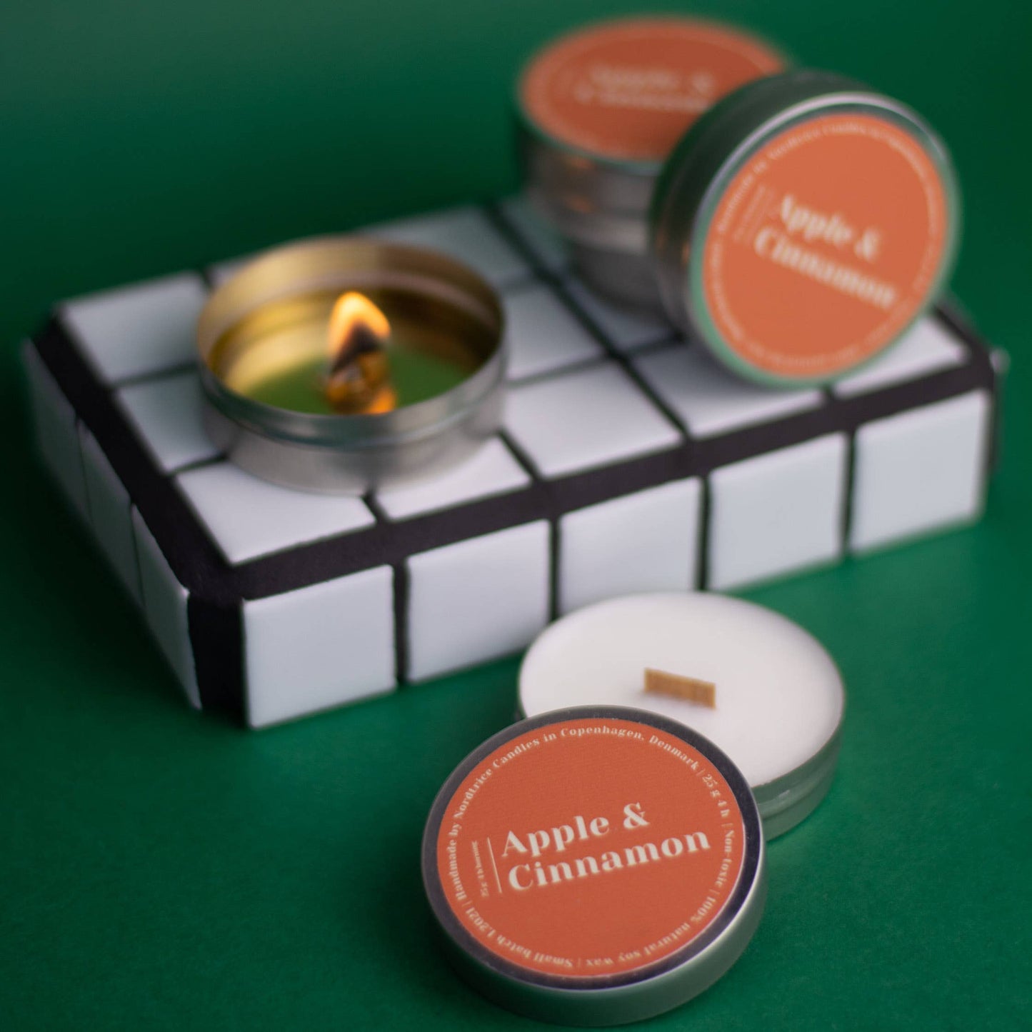 Mini-Duftkerzen mit Apfel & Zimt Duft von Nordtrice