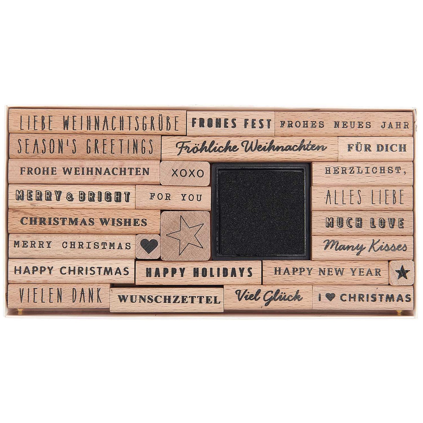 Stempelset "Merry Christmas" mit weihnachtlichen Textbotschaften von Paper Poetry, Mixed Type