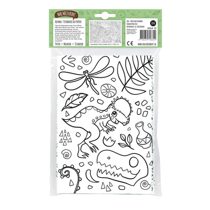 Ausmaltischdecke "Dino" aus Papier zum Ausmalen für Kinder