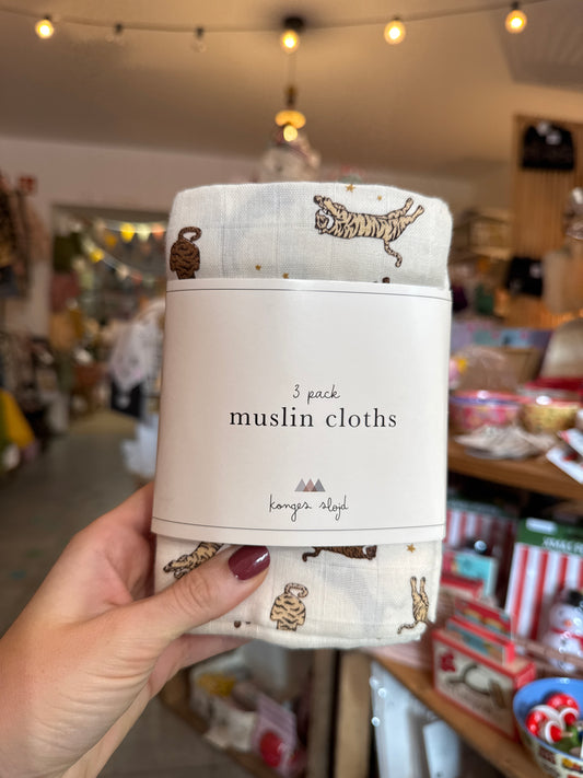 Konges Slojd Musselintücher "Roar", 3er Set