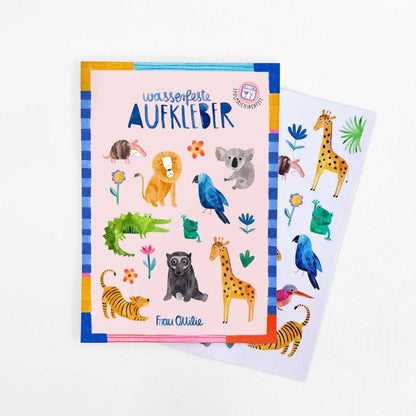 Spülmaschinenfeste Sticker "Wilde Tiere" von Frau Ottilie