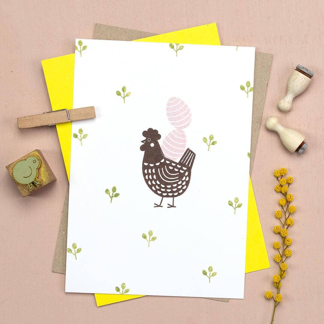 "Striped Easter Egg" Stamp by Perlenfischer
