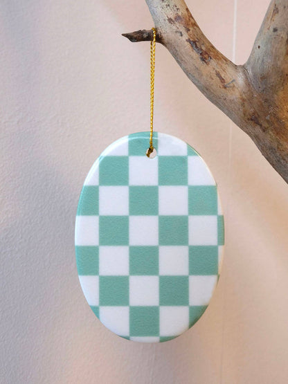 Ceramic egg pendant "Mint" by coopz
