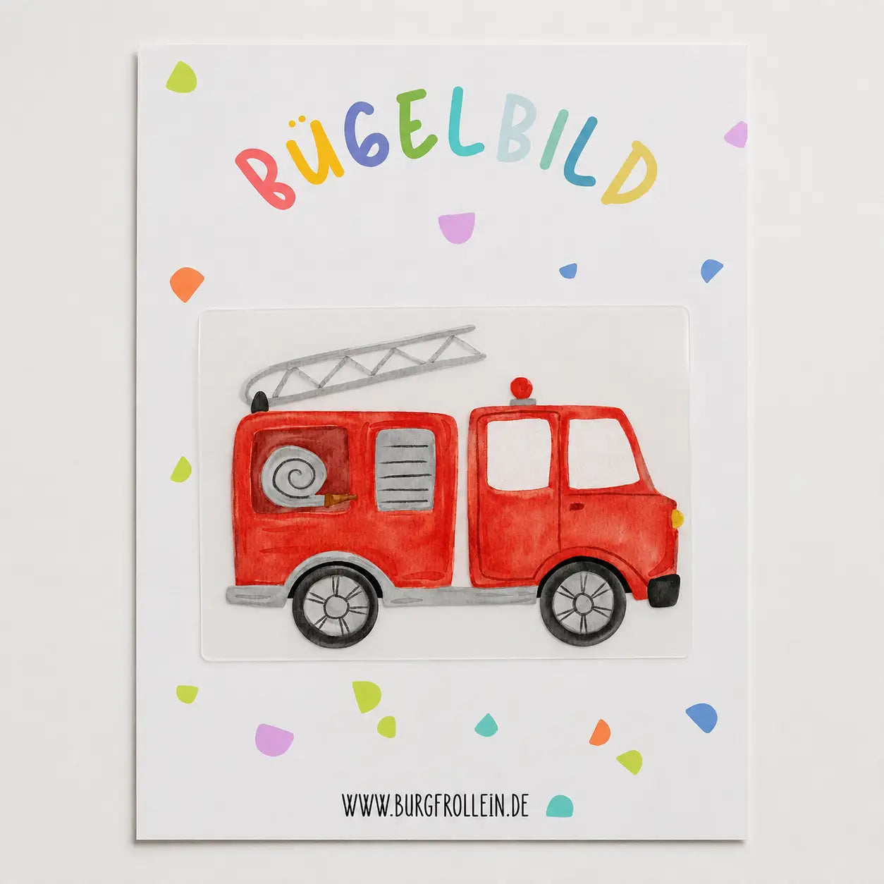 Bügelbild "Feuerwehr" zum Aufbügeln (A6)