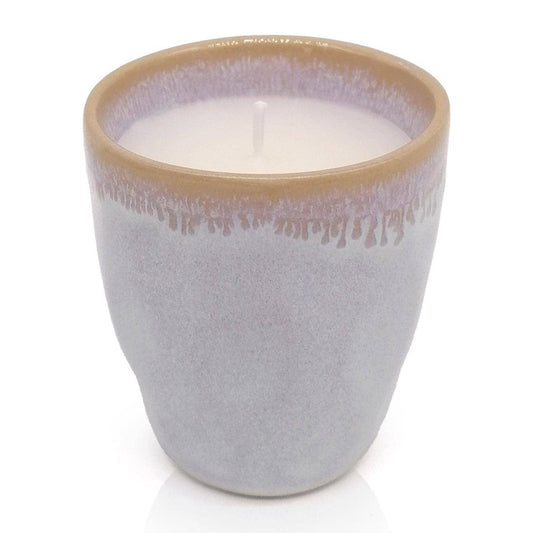 Stoneware Kerze im Espressobecher von Mea-Living, Farbe: Polarweiß