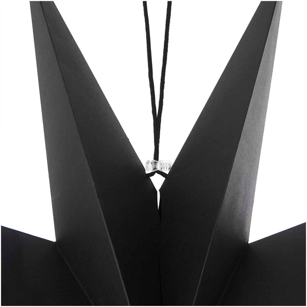 Schwarzer Papierstern (28cm) als Dekoration zum Aufhängen von Rico Design