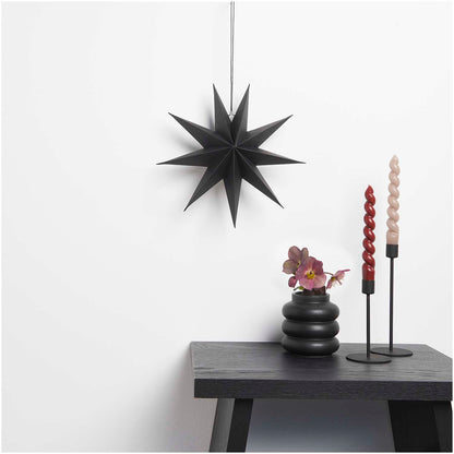 Schwarzer Papierstern (28cm) als Dekoration zum Aufhängen von Rico Design